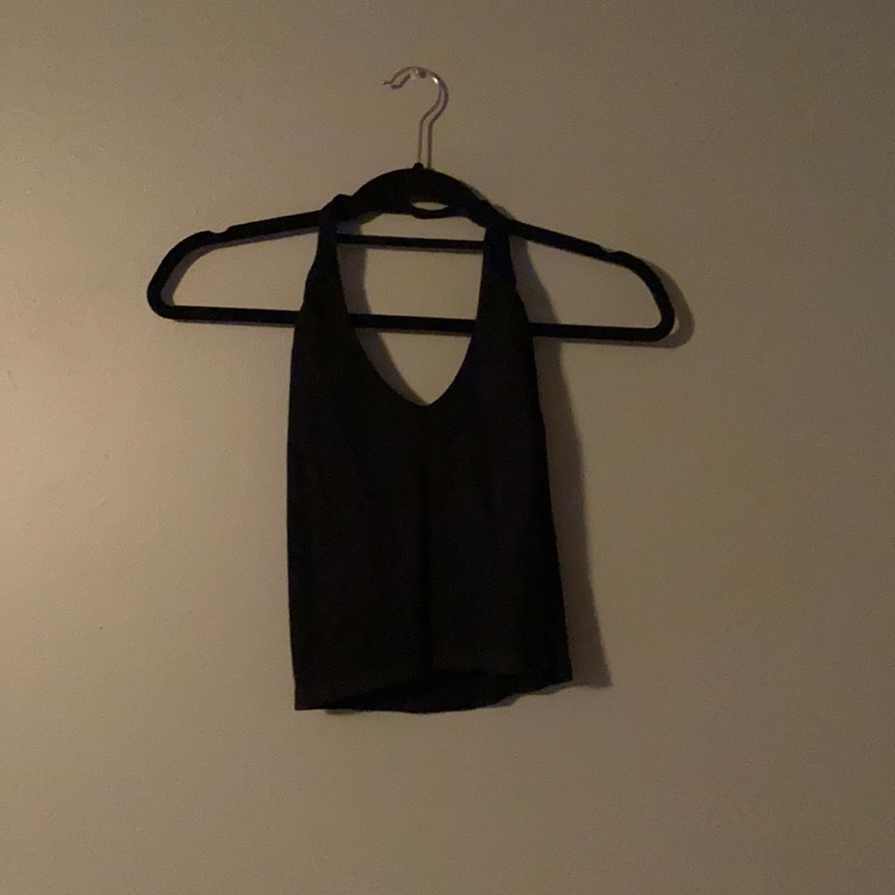 Black ribbed halter top from Out From Under for Urban Outfitters